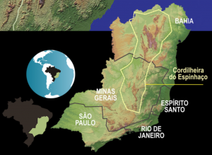 Mapa localização Serra do Espinhaço
