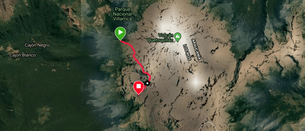 Villarrica Traverse Mapa